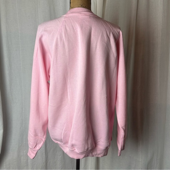 Vintage Air Waves Pink Sweatshirt Christmas Tree Bear Graphic Unisex XL - Picture 2 of 7